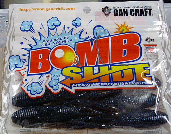 Bomb Slide 4inch Greenpumpkin Blue Flake