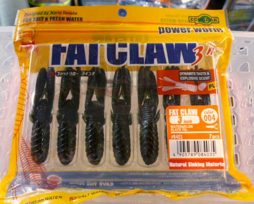 FAT CRAW 3inch 004: Watermelon Black Flk. FAT CRAW 3inch 004: Watermelon Black Flk.