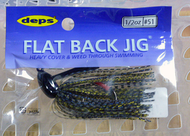 FLAT BACK JIG 1/2oz SILICON #51 Smoke Scale Blue Gold - Click Image to Close