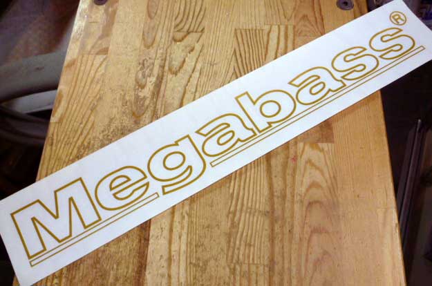 Megabass Vintage Cuttig Sticker 40cm Gold Megabass Vintage Cuttig Sticker 40cm Gold