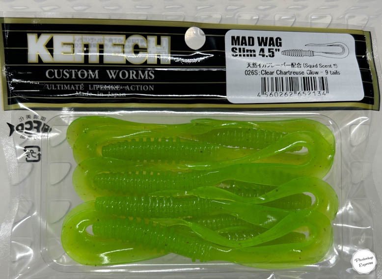 MAD WAG SLIM 4.5inch #026: Clear Chartreuse Glow