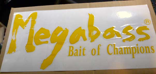Megabass Decal 40cm Yellow