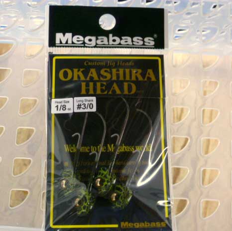 Okashira Head Long Shank 1/8oz-#3/0 Avocado Thunder