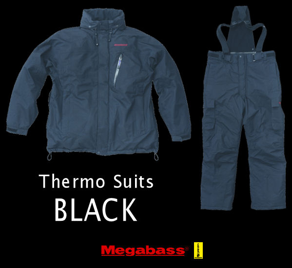 Megabass Thermo Suits Black Size:L Megabass Thermo Suits Black Size:L