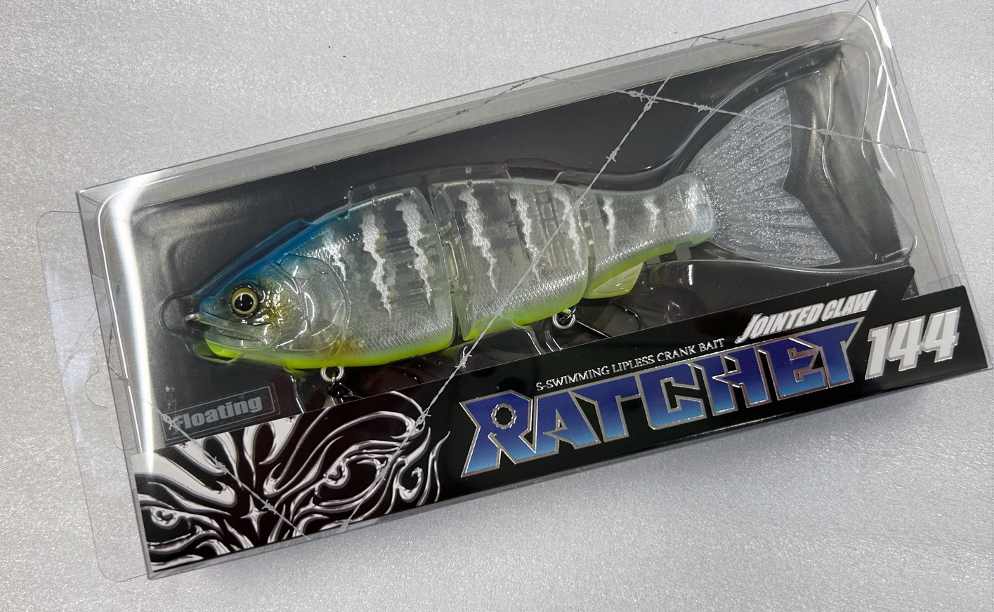 JOINTED CLAW RATCHET 144 Blue Back Clear Perch
