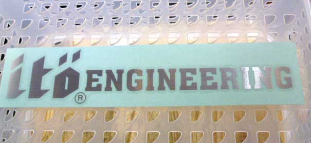 ito ENGINEERING Sticker 20cm Silver