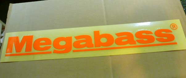 Megabass Sticker 40cm Orange - Click Image to Close