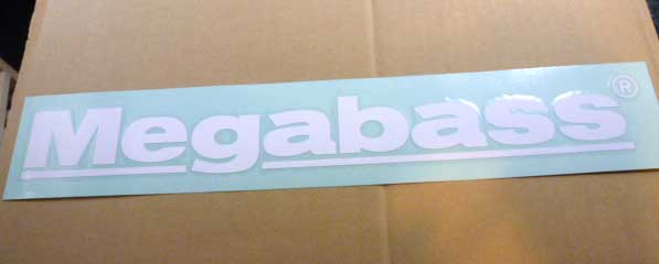 Megabass Sticker 40cm White - Click Image to Close