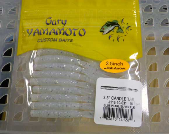 CANDLE TAIL 3.5inch #031 PEARL WHITE / SILVER FLAKE CANDLE TAIL 3.5inch #031 PEARL WHITE / SILVER FLAKE