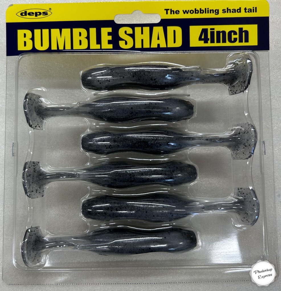 BUMBLE SHAD 4inch Smoke Pepper Clear