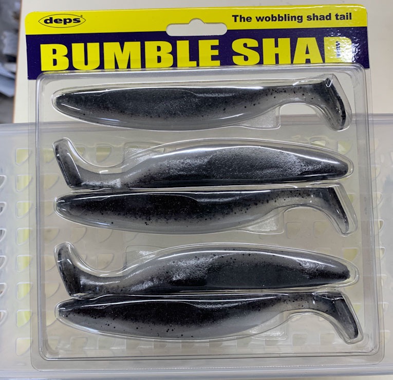 BUMBLE SHAD 6inch Smoke Pepper Clear