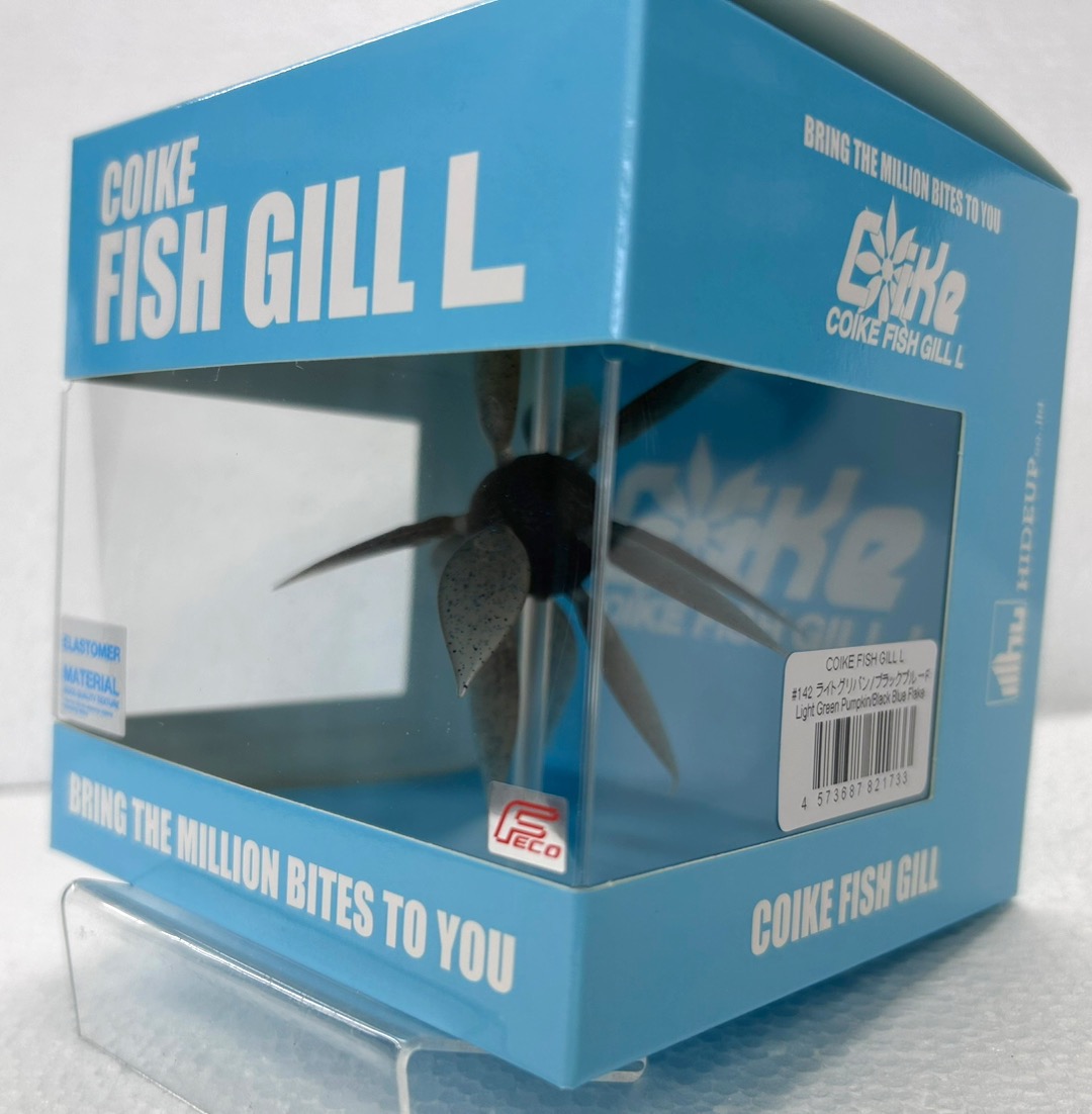 Coike Fish Gill-L #142 Light Greenpumpkin Black Blue Flake