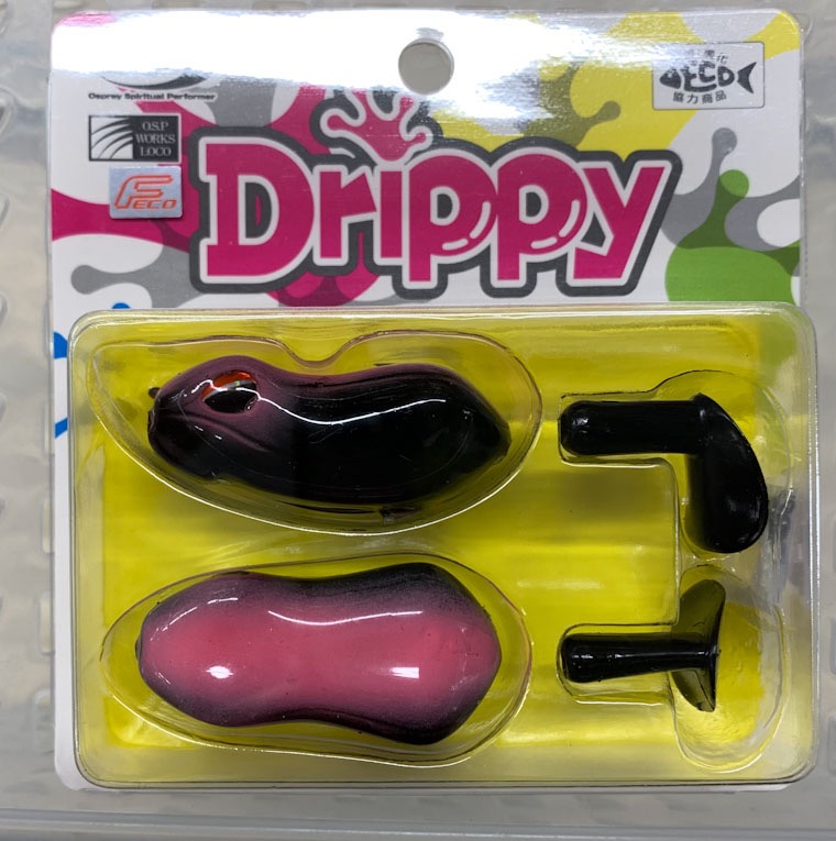 Drippy Pink Back Black - Click Image to Close