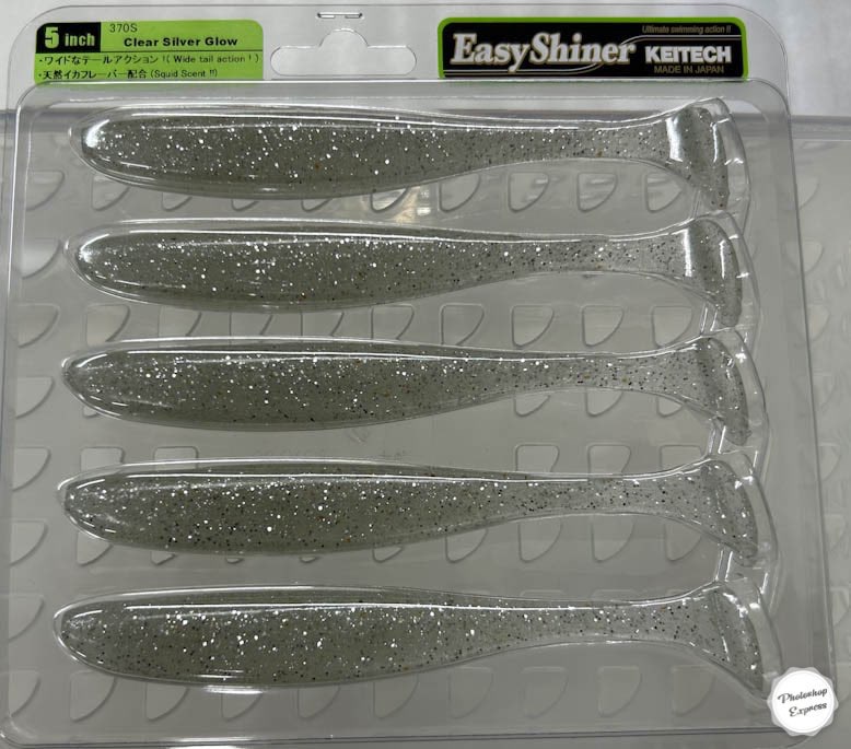 EASY SHINER 5inch 370:Clear Silver Glow - Click Image to Close