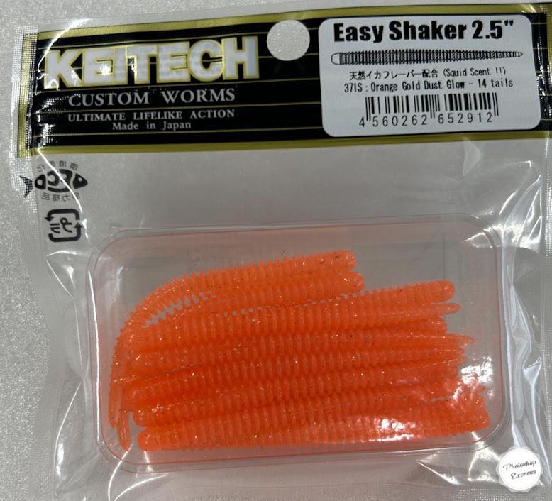 Easy Shaker 2.5inch #371 Orange Gold Dust Glow - Click Image to Close