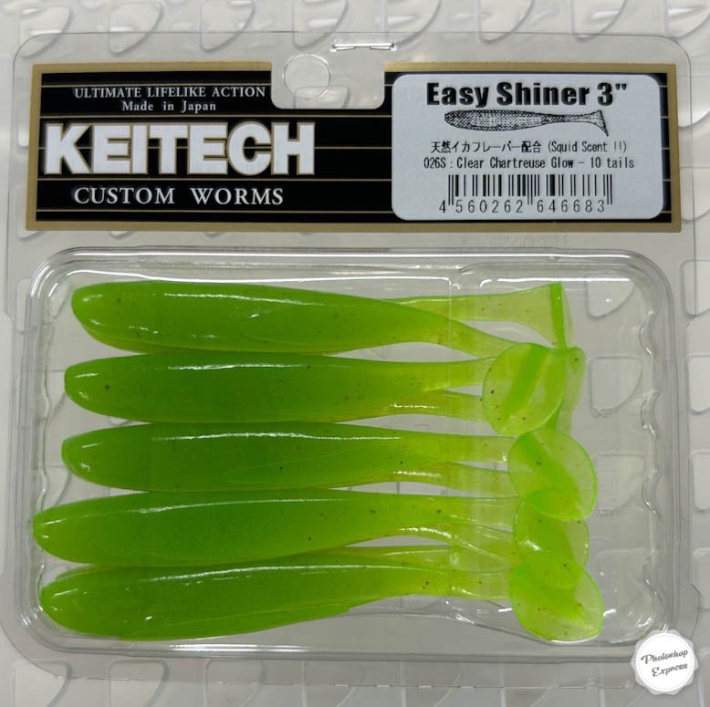 EASY SHINER 3inch 026:Clear Chartreuse Glow
