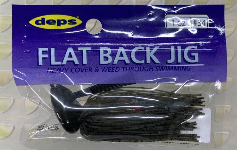 FLAT BACK JIG 1oz SILICON #34 Watermelon Seed - Click Image to Close