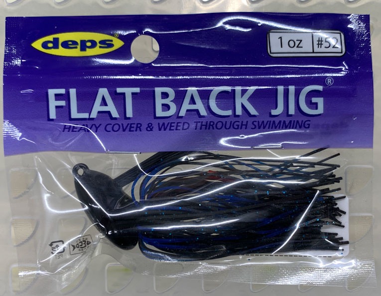 FLAT BACK JIG 1oz SILICON #52 Blue Black - Click Image to Close