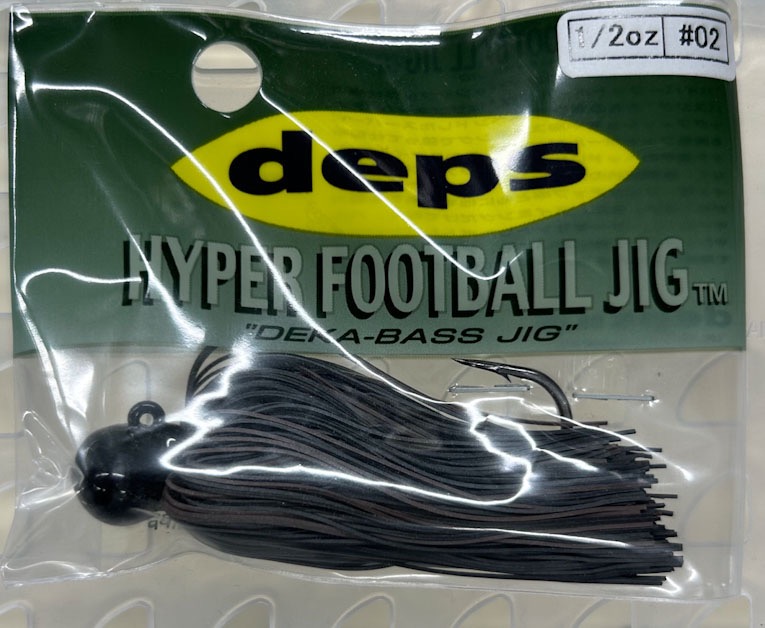 Hyper Foot Ball Jig Fine Rubber 1/2oz #02 Black/Brown - Click Image to Close