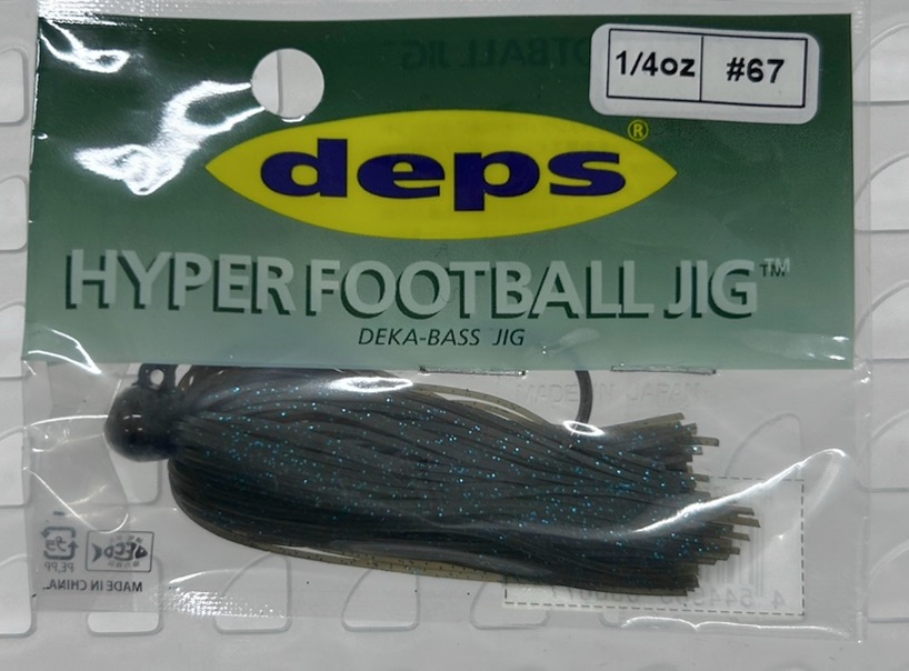 Hyper Foot Ball Jig Silicon 1/4oz #67 SF Greenpumpkin Blue Flake