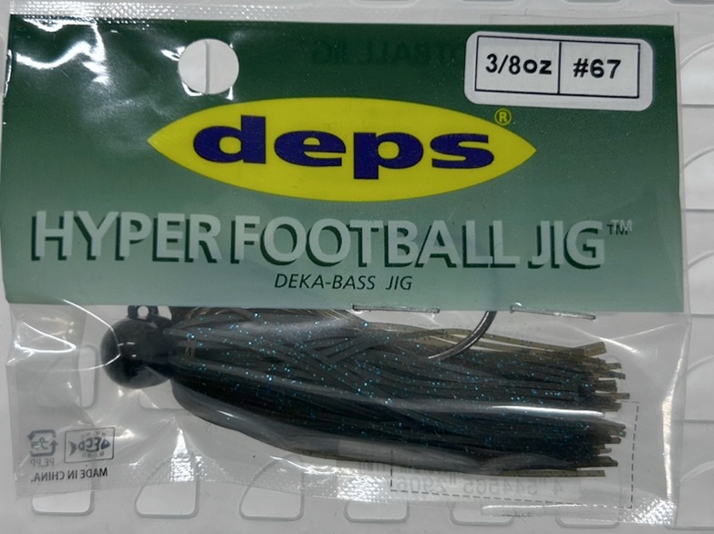 Hyper Foot Ball Jig Silicon 3/8oz #67 SF Greenpumpkin Blue Flake