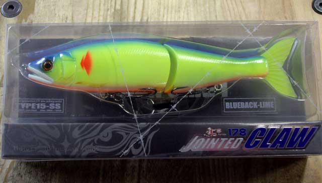 JOINTED CLAW 178 TYPE-15SS BLUE BACK LIME - Click Image to Close