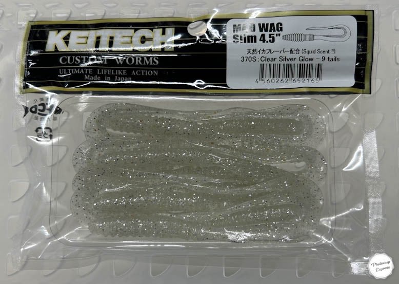 MAD WAG SLIM 4.5inch #370: Clear Silver Glow - Click Image to Close