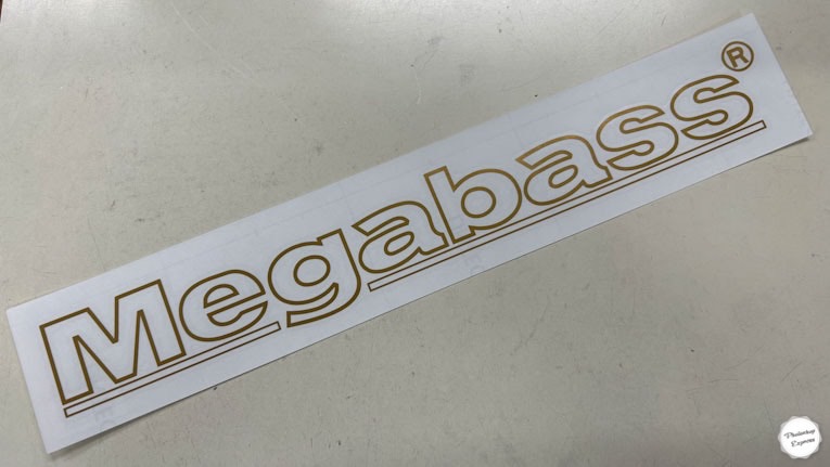 Megabass Sticker 40cm Flame Logo Gold