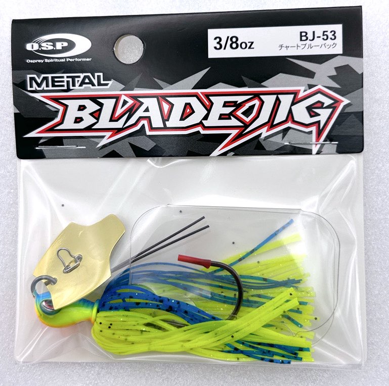 METAL BLADE JIG 3/8oz Chart Blue Back