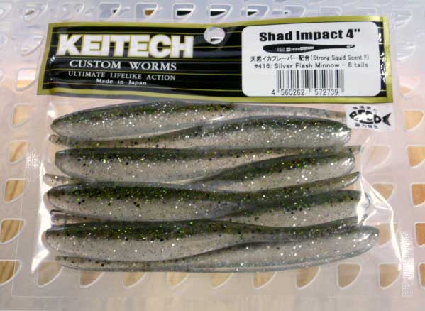 Shad Impact 4inch 416: Silver Flash Minnow - Click Image to Close