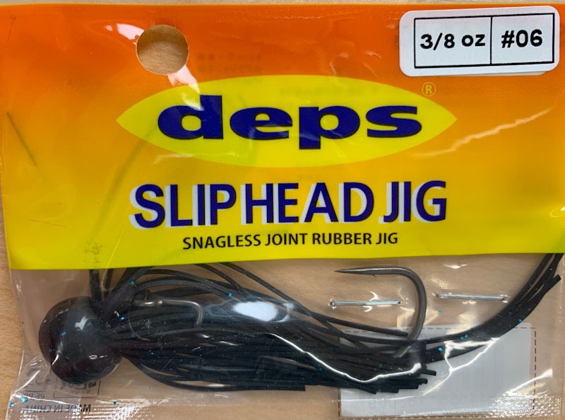 SLIP HEAD JIG 3/8oz #06 Black Blue Flake - Click Image to Close