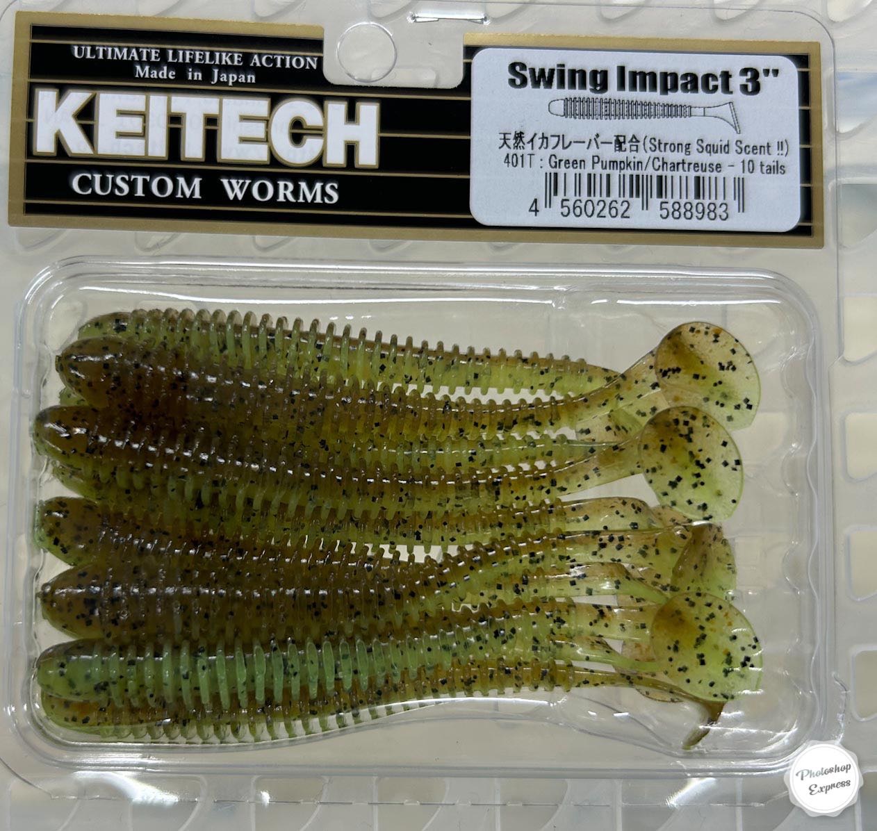 Keitech Swing Impact Green Pumpkin 2.5