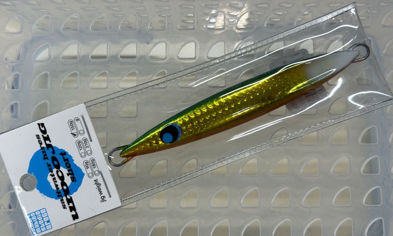 Uroco Jig Short 150g #003G Green Gold Glow Tip - Click Image to Close