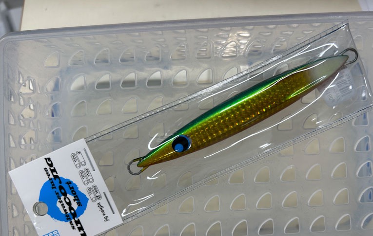 Uroco Jig Short 180g #003G Green Gold Glow Tip - Click Image to Close