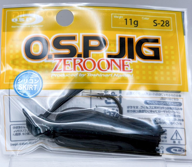 O.S.P. JIG ZERO ONE 11g S-28 Greenpumpkin Black Green Flake