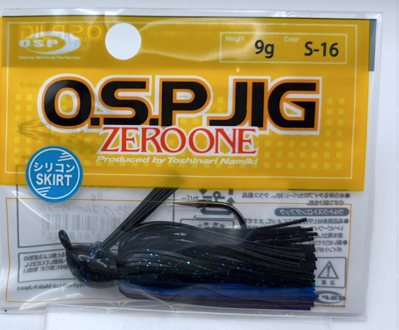 O.S.P. JIG ZERO ONE 9g S-16 Black Blue Purple