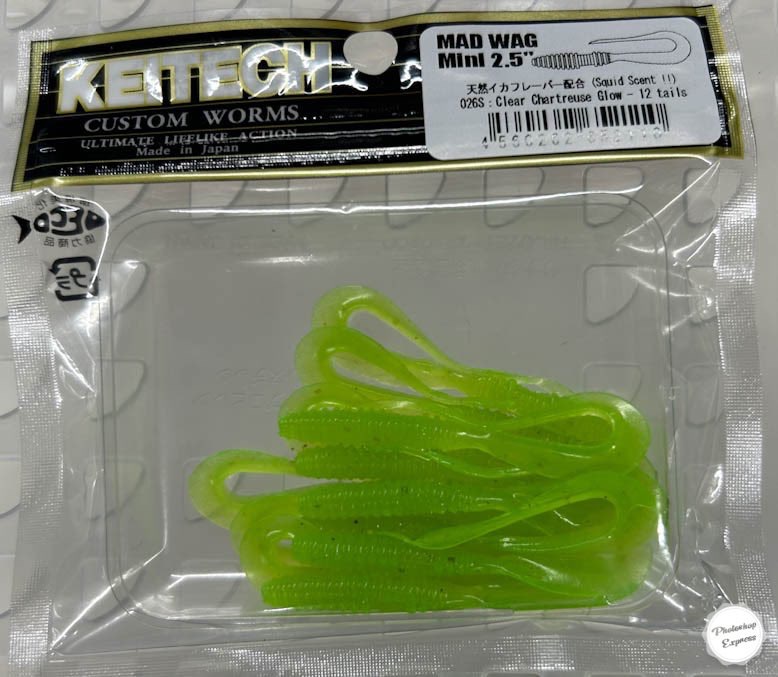 MAD WAG MINI 2.5inch #026 Clear Chartreuse Glow - Click Image to Close