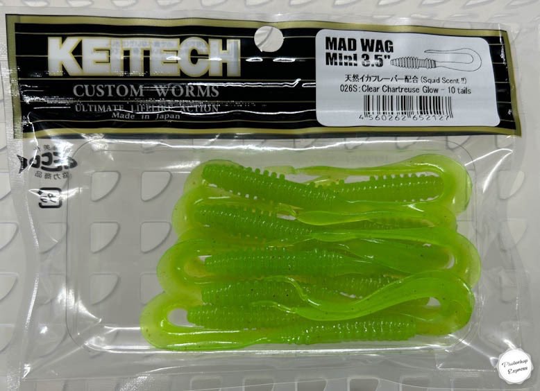 MAD WAG MINI 3.5inch #026: Clear Chartreuse Glow - Click Image to Close